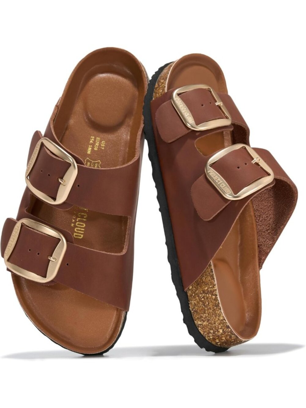 Genuine Leather Footbed Sandals for Women | Comfortable Summer Style, Santorini